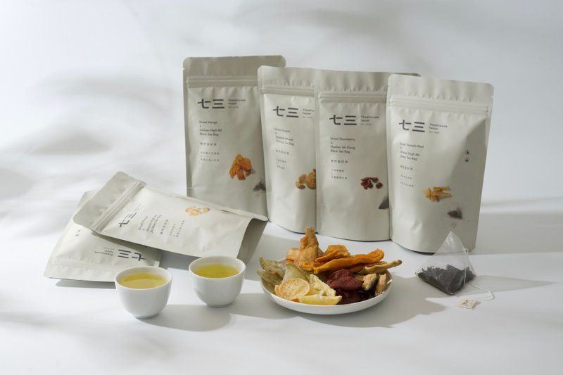 七三茶堂 茶点心丨果然是好茶-六款台湾果干各搭配不同茶品 - 水果干 - 纸 白色