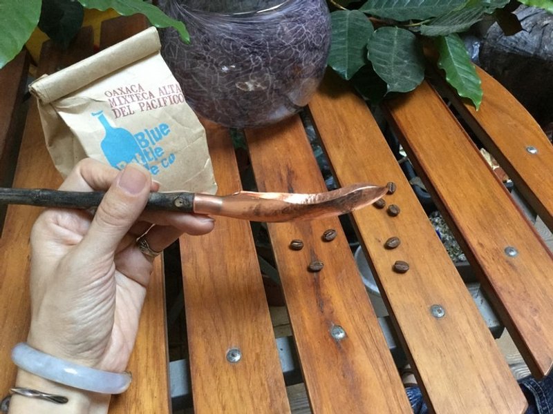 手工锻敲~咖啡豆勺 · 茶则 - 茶具/茶杯 - 其他金属 咖啡色