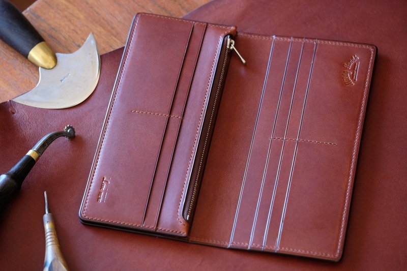 MILDY HANDS - LW05 长夹 Long Wallet 意大利牛革 - 皮夹/钱包 - 真皮 咖啡色