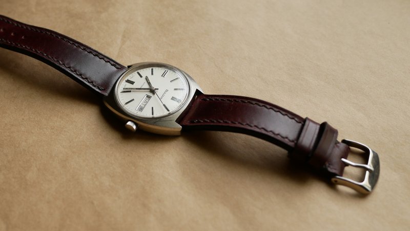 马臀皮表带 经典款 表带订制 手工表带 / shell cordovan - 表带 - 真皮 黑色