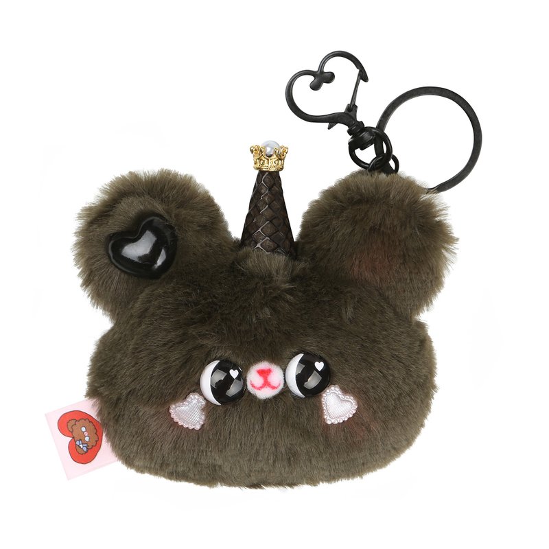 手工制作的熊王 - 玩偶/公仔 - 棉.麻 黑色