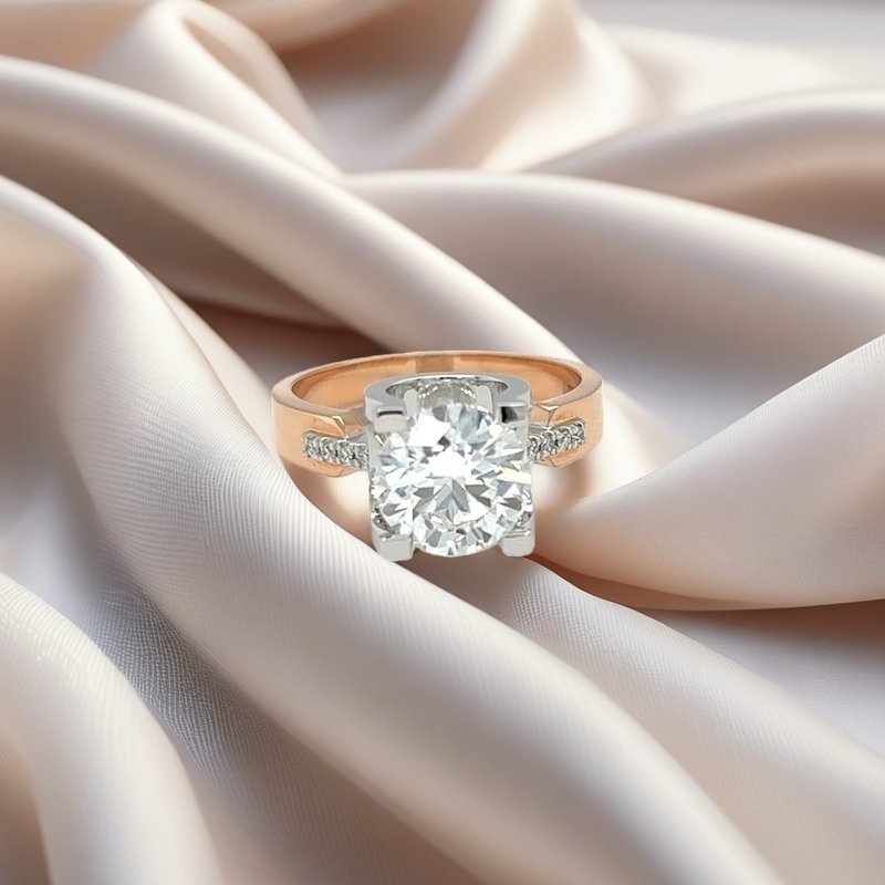 18k金双金色系婚戒 - 戒指 - 贵金属