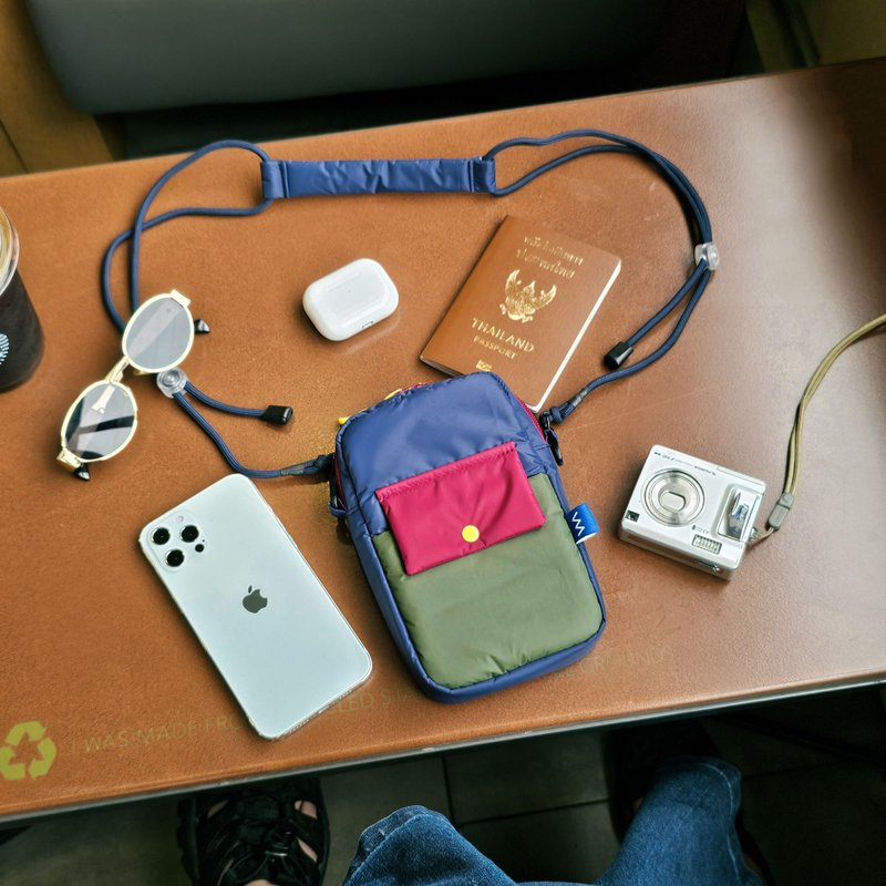 JOSH Phone purses : Bohemian - 侧背包/斜挎包 - 尼龙 蓝色