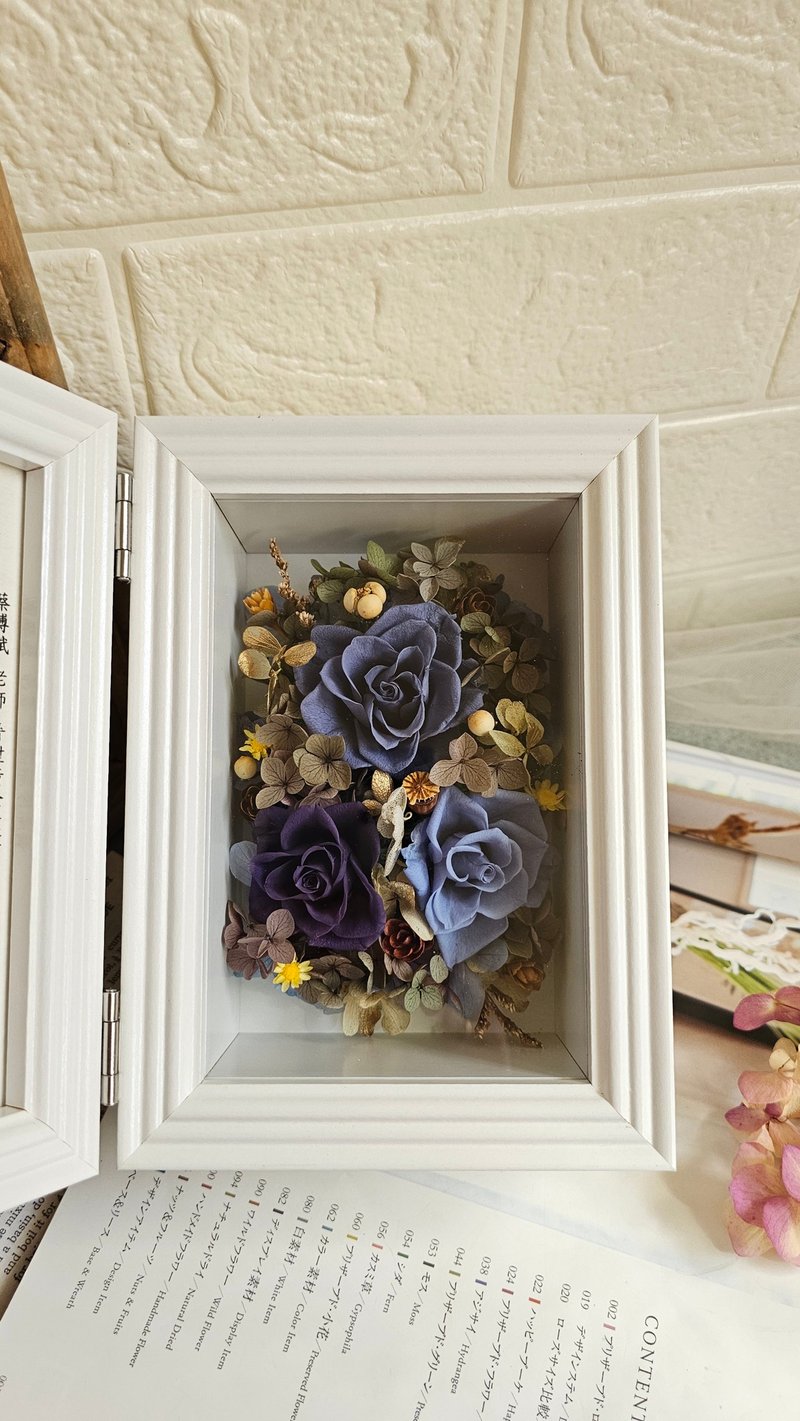 美好时光|永生花相框 母亲节 谢师花礼 毕业 结婚 生日 退休 升迁 - 画框/相框 - 植物.花