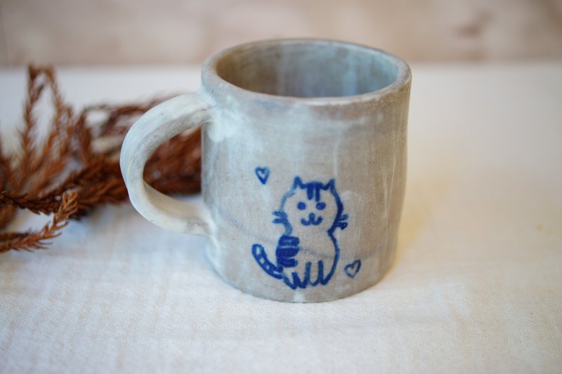 手捏咖啡杯  喵咪陶杯  100ml  浓缩咖啡杯 精品咖啡 - 咖啡杯/马克杯 - 陶 咖啡色