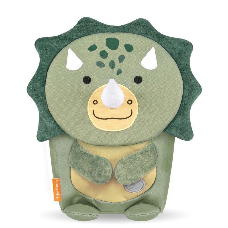 动动好朋友 幼儿后背包-绿色恐龙 可张手抱抱  透气背垫 - 后背包/双肩包 - 聚酯纤维 绿色