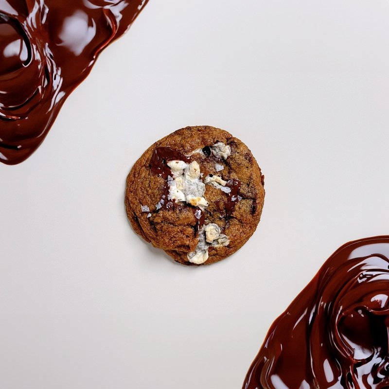 【 散装 丨 罐装  】盐之花巧克力棉花糖软饼干 - 蛋糕/甜点 - 新鲜食材 咖啡色