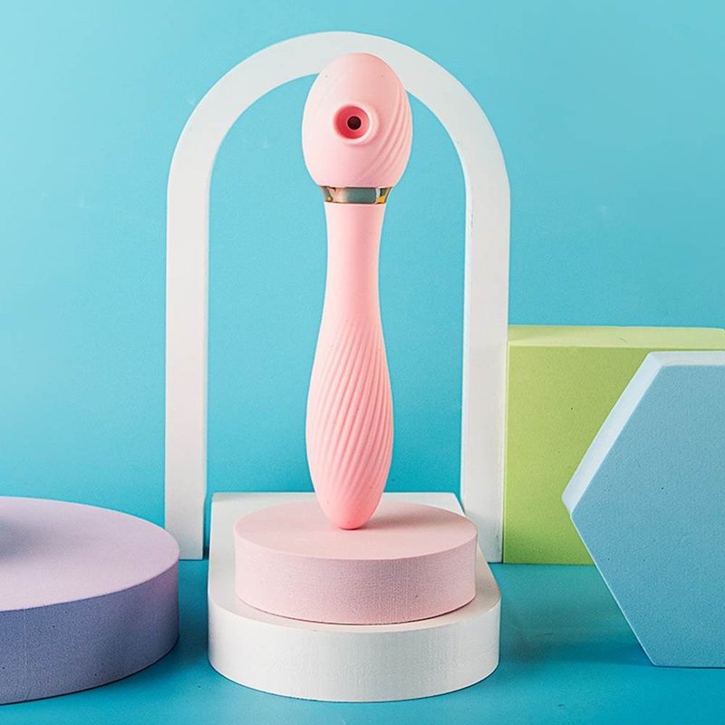 SVAKOM 娜塔莉 豆趣棒 吮吸秒潮弯曲按摩棒 粉色 送润滑液 - 情趣用品 - 硅胶 粉红色