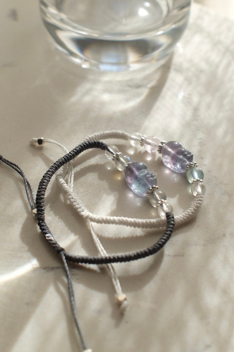 水日子 貔貅限量款 银河回信 水晶 水晶手串 手链 爱情 贵人 - 手链/手环 - 水晶 灰色