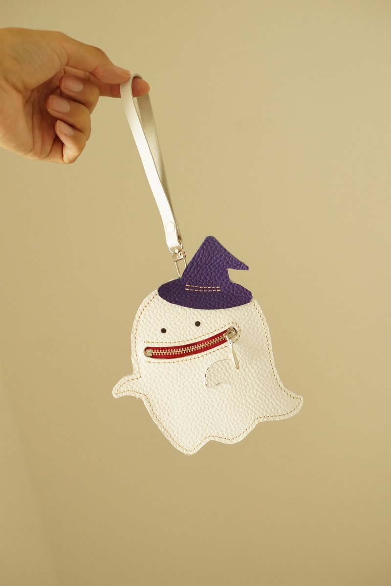 万圣节限定|真皮|调皮魔法学徒鬼怪卡片零钱包|可加购挂绳 - 零钱包 - 真皮