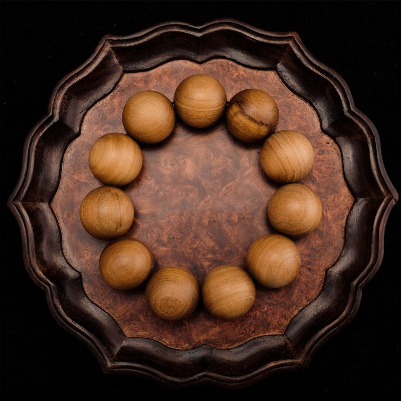 印度老山檀香手串 20mm  手串 线香 手链 手环 佛珠 入厝 - 手链/手环 - 木头