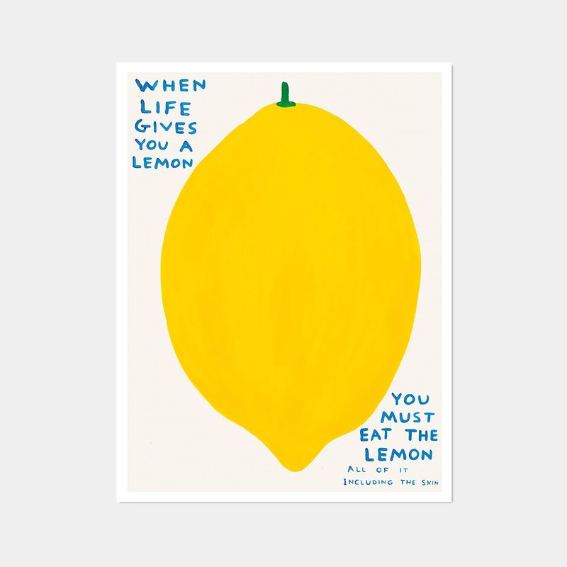 【艺术挂画】David Shrigley | 当生活给你柠檬 - 海报/装饰画/版画 - 纸