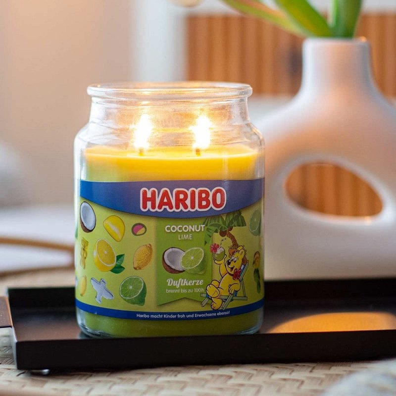 HARIBO CANDLE 香氛蜡烛 - 椰子莱姆 - 蜡烛/烛台 - 玻璃 紫色