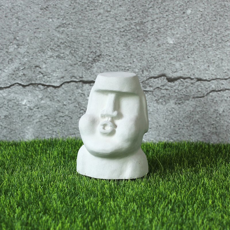 水泥摩艾 Moai-吹气小摩艾 - 玩偶/公仔 - 水泥 灰色