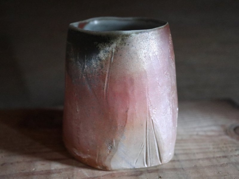 柴烧金银红雾花器 - 茶具/茶杯 - 陶 金色
