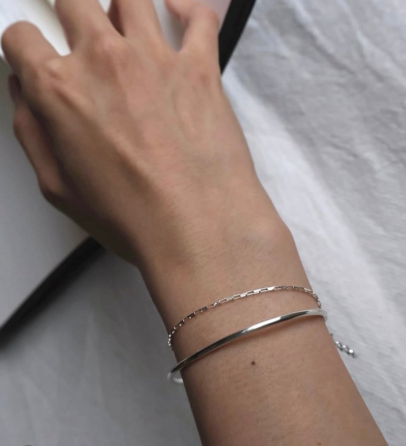 生活中的仪式感 纯银手链 - 手链/手环 - 银 银色