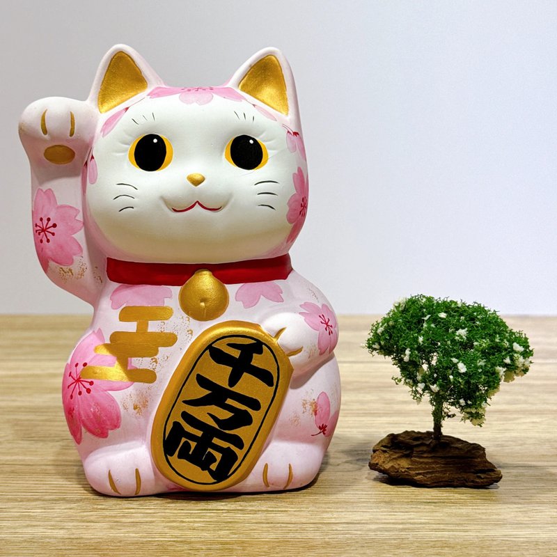 【野趣招财】日本谷中堂招财猫 | 野の花 - 摆饰 - 瓷 粉红色