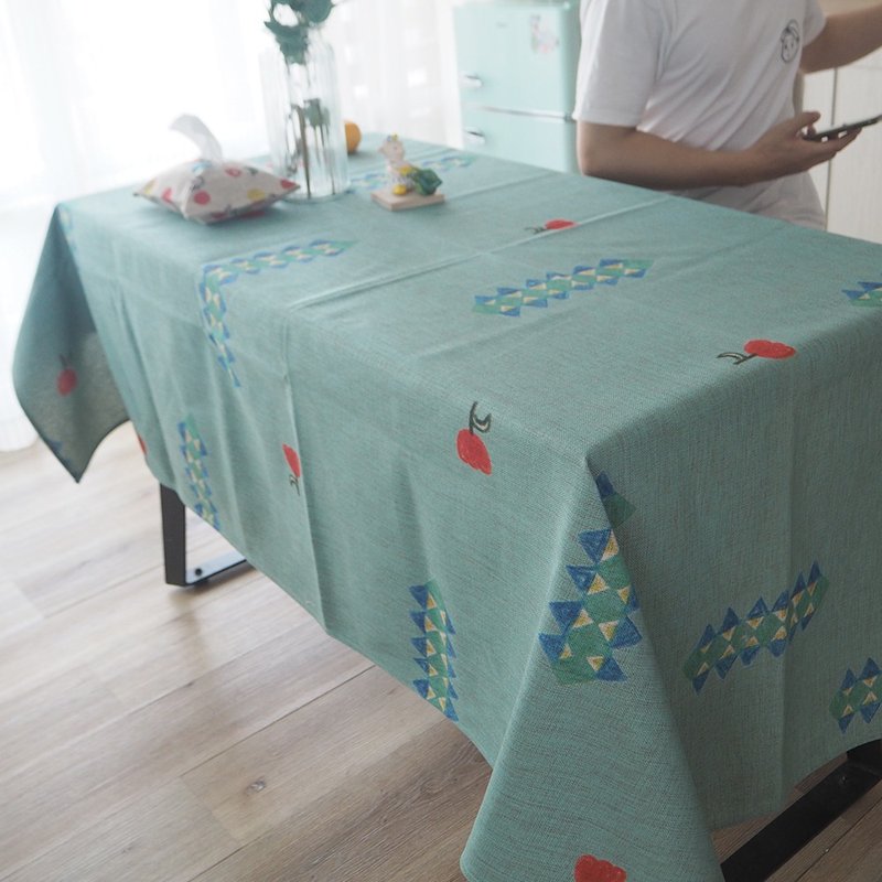 特别难调的一种蓝像湖水一样安静可任意定制大小重磅棉麻天然材质 - 餐垫/桌巾 - 棉.麻 蓝色