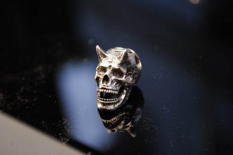 HY Handmade /手作银饰/戒指/妖魔 - 项链 - 纯银 银色