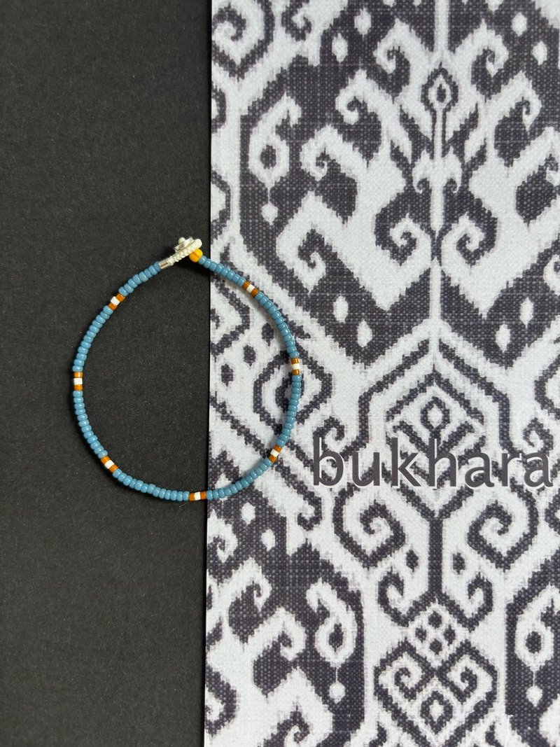 原创 时尚感日系复古油画蓝碰撞深秋棕色元素极细手链新品 - 手链/手环 - 其他材质