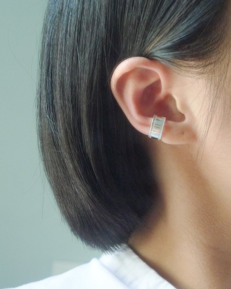 暗室原生 | 纯银底片 耳骨夹 - 单只贩售 - 耳环/耳夹 - 纯银 银色