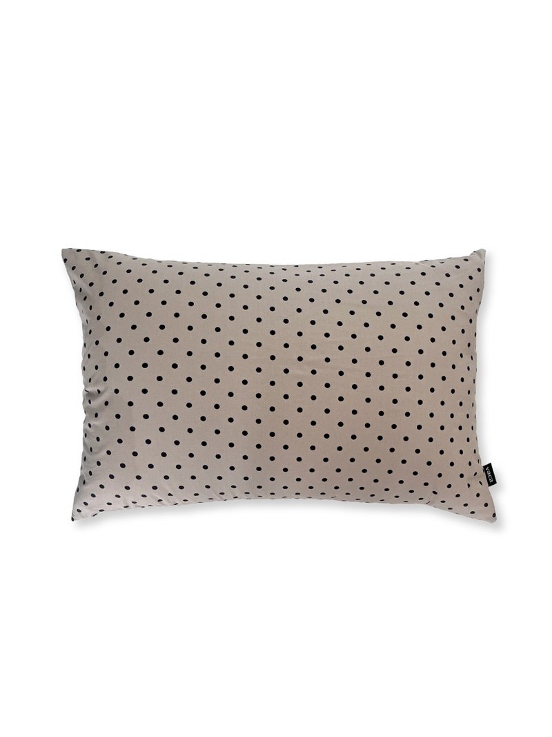 摩卡圆点枕套 - 枕头/抱枕 - 棉.麻 卡其色