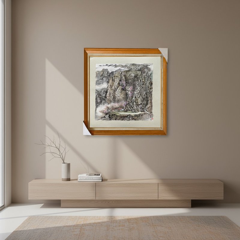 关不住春涧水 水墨设色原作 半生熟宣纸 山水花景挂画 - 海报/装饰画/版画 - 纸