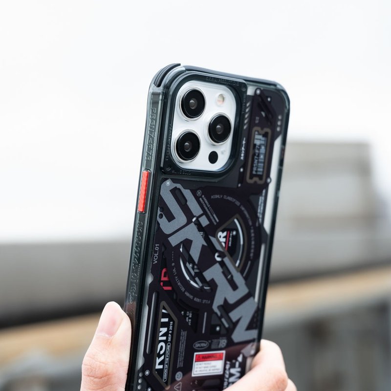 iPhone 16 系列 EKHO 品牌电路板磁吸防摔手机壳 附挂绳环-黑 - 手机壳/手机套 - 其他材质 黑色