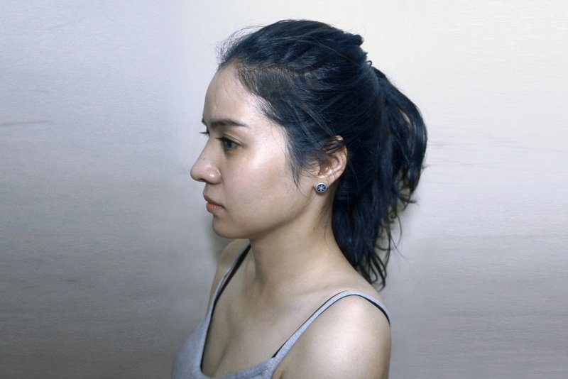 HANS'HAND 手工制作 - 雪花 - 金属深刻耳环 316不锈钢耳针 - 耳环/耳夹 - 铝合金 银色