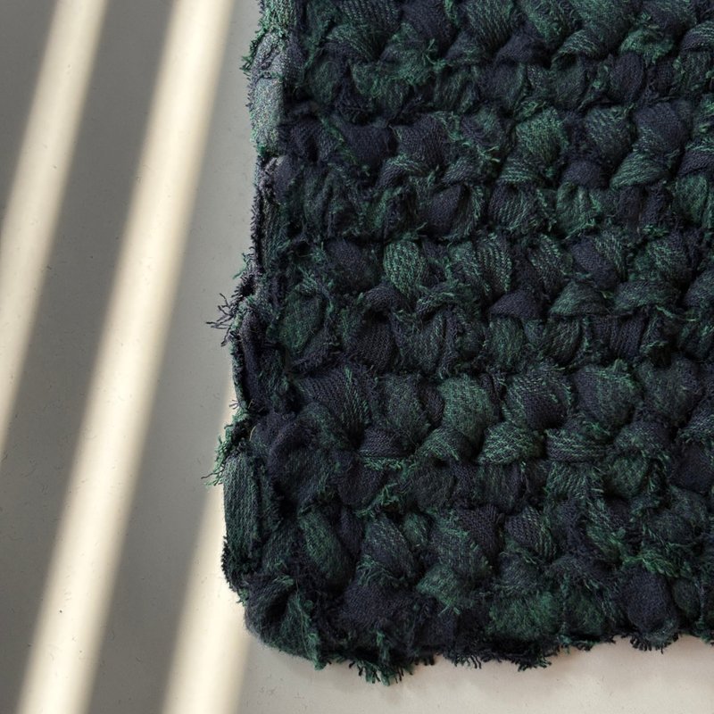 升级再造的织物纱线  黑色手表绿色L - 编织/刺绣/羊毛毡/裁缝 - 聚酯纤维 绿色