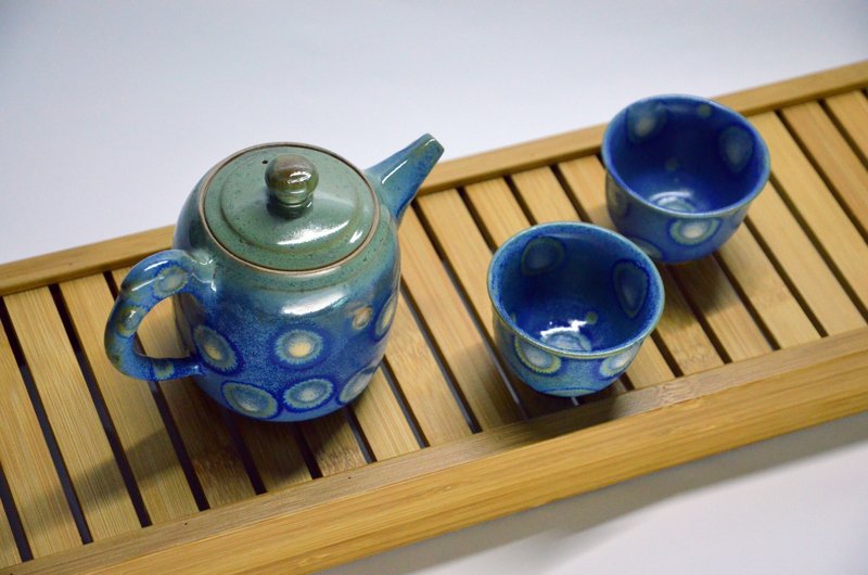 【一壶二杯茶具组】星夜系列-圆点茶具组 - 花瓶/陶器 - 陶
