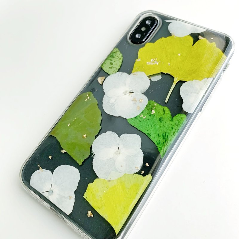 云朵青青 草木绿 压花手机壳  父亲节礼物 - 手机壳/手机套 - 植物.花 绿色