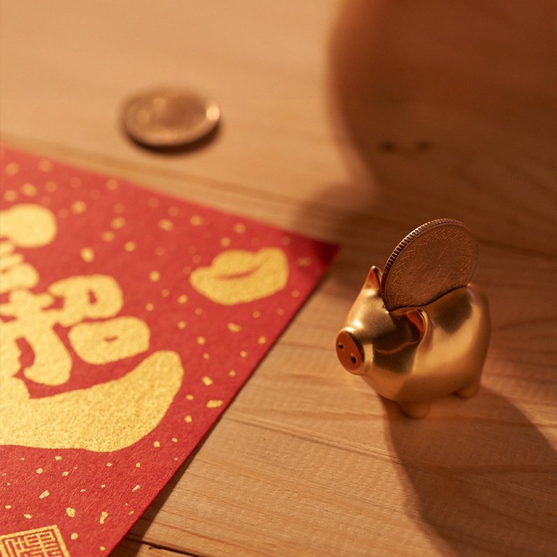 GOLDENPIG | 招财金猪 叄 雾金 - 摆饰 - 贵金属 金色