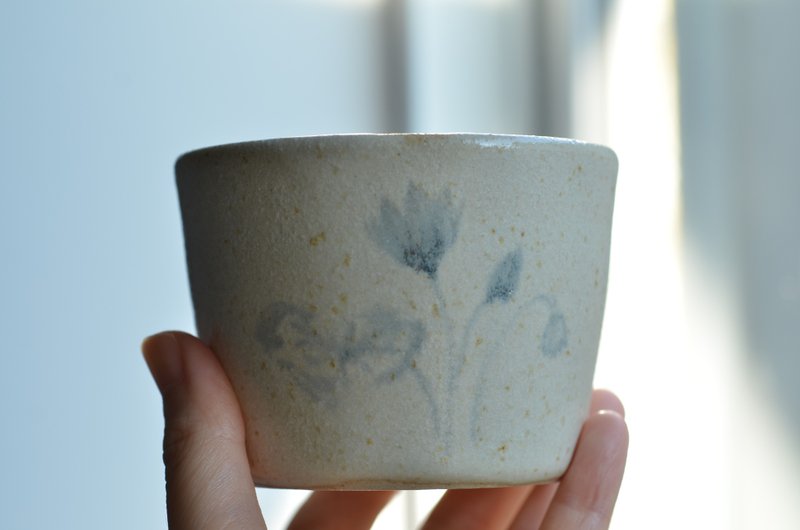 陶杯 | 水墨 | 夏荷 - 茶具/茶杯 - 陶 卡其色