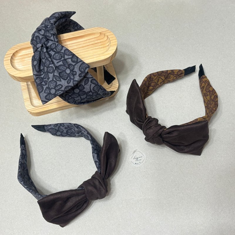 可爱花纹 | 蝴蝶结发箍 | 发饰 - 发饰 - 棉.麻 多色