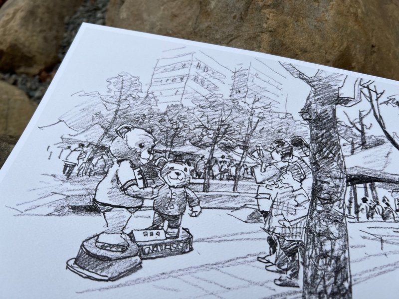 风景艺术微喷-熊爱台中素描 - 其他 - 纸 黑色