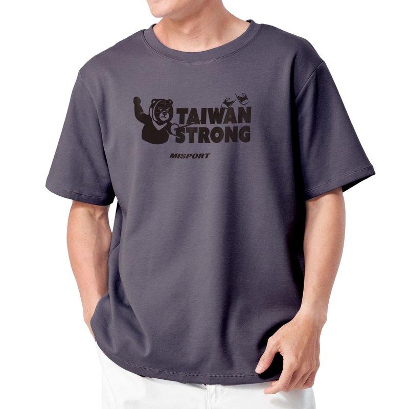 立体机能棉T-TAIWAN STRONG 史壮击剑 (单项款) 机能服 MIT台湾制 - 男装运动衣 - 聚酯纤维 灰色