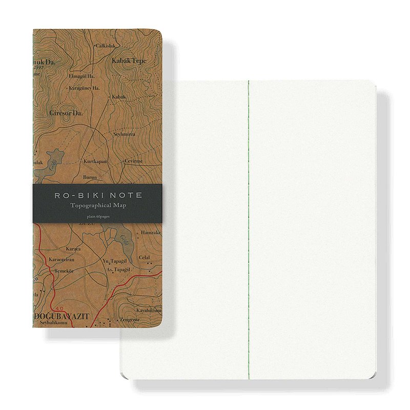 RO-BIKI NOTE Map Series Topographical Map - 笔记本/手帐 - 纸