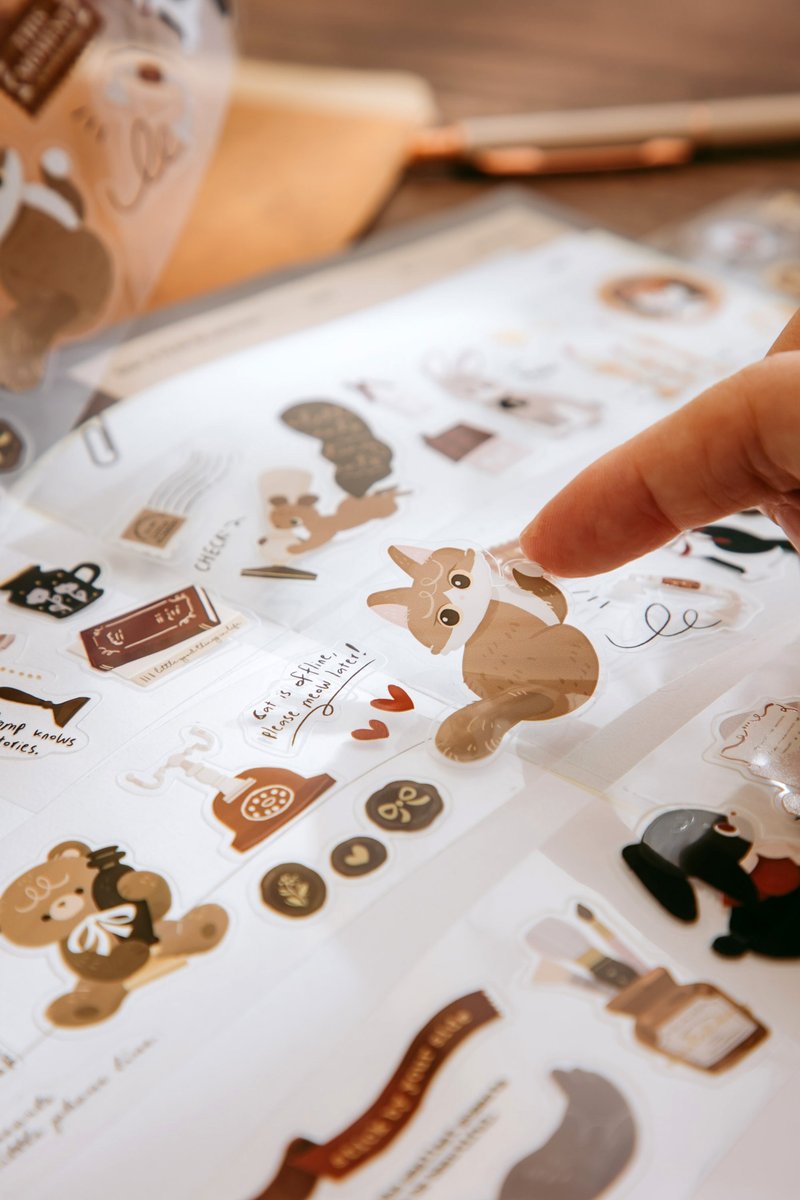 割型亮面PET胶带(特油含离型纸) - 桌边故事集 - 纸胶带 - 塑料 咖啡色