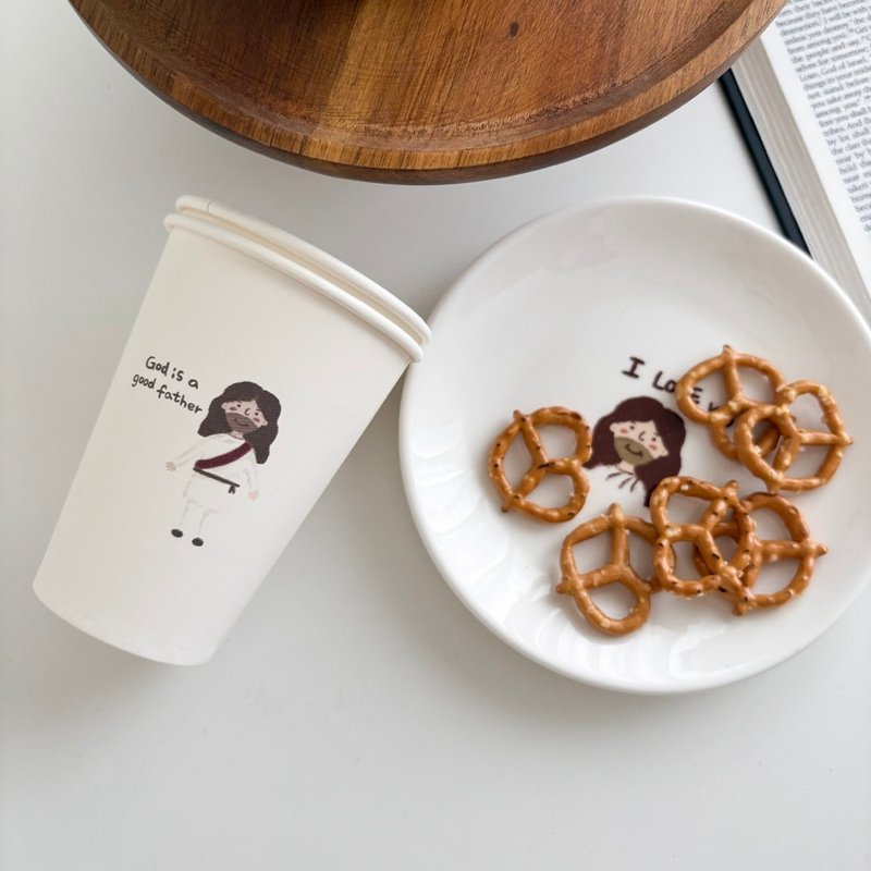 JIN CHA GOD-12oz纸杯 双面耶稣插画 God is a good father - 其他杯子 - 纸