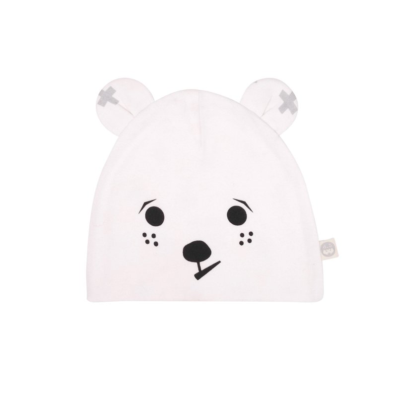 澳洲Kippins有机棉婴儿帽- 比利小熊 (Billy Beanie) - 婴儿帽/发带 - 棉.麻 白色