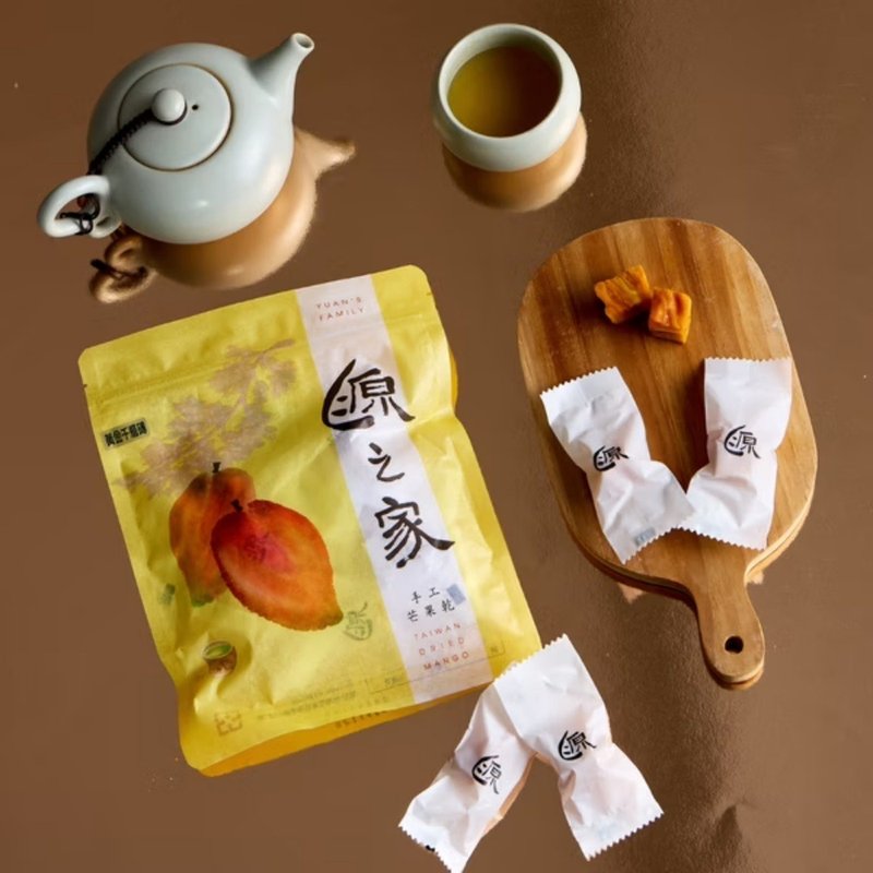 黄金千层砖平版包 60克 / 包 手工芒果干 台湾限定土产 - 水果干 - 新鲜食材 橘色