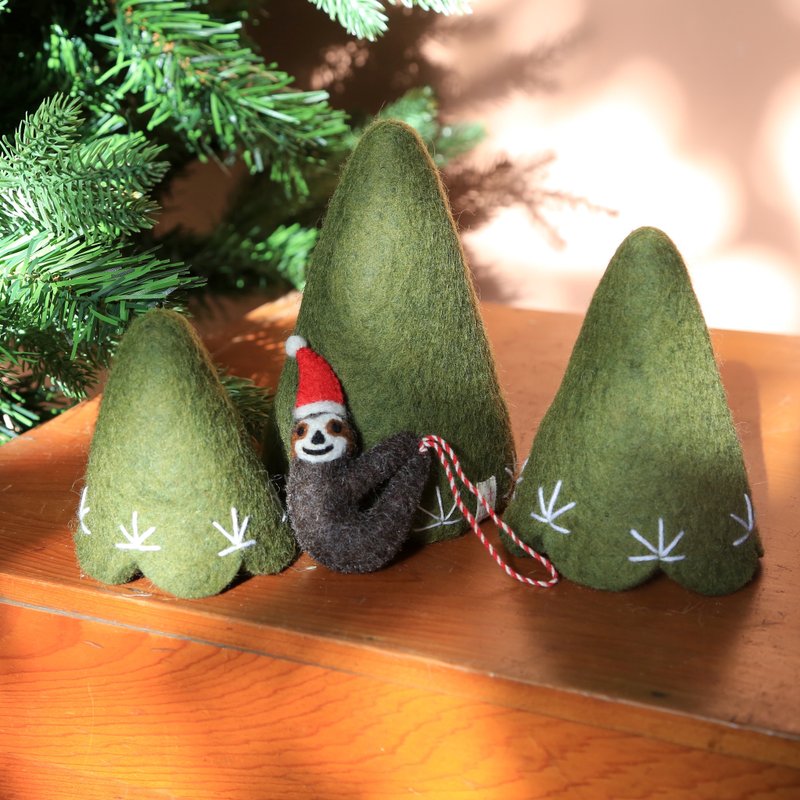 圣诞居家摆饰/羊毛毡1变3 创意圣诞树/绿/S - 摆饰 - 羊毛 绿色