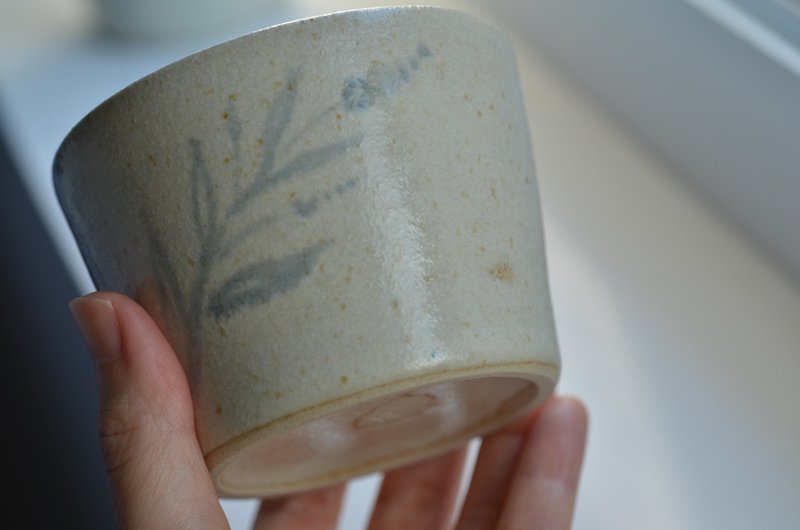 陶杯 | 水墨 | 秋草 - 茶具/茶杯 - 陶 卡其色