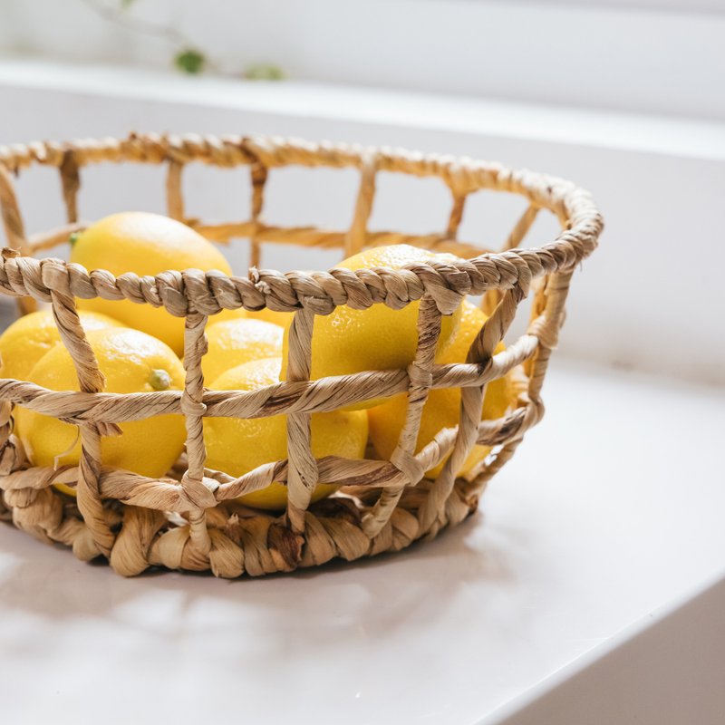 坚毅麻花-圆形篓空储物篮 - 收纳用品 - 其他材质 卡其色