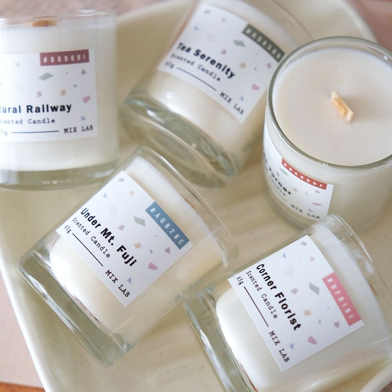 MIX LAB 天然大豆香氛蜡烛 | 65g小蜡烛 - 蜡烛/烛台 - 蜡 白色