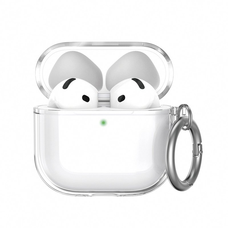 AHAStyle AirPods 4代 分体款透明保护壳 防摔保护套(附防丢挂钩) - 耳机收纳 - 塑料 透明