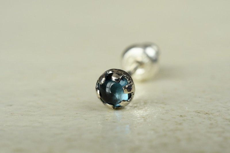 Side Hope 伦敦蓝托帕石 - 耳环/耳夹 - 其他金属 蓝色