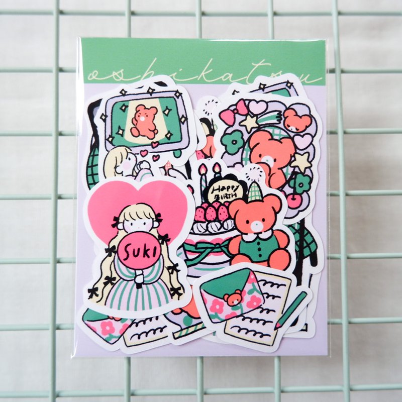 【Oshikatsu】薄片贴纸 共7种 - 贴纸 - 纸