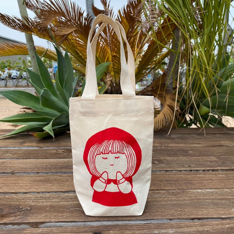 绢印提袋 饮料袋 D0014 - 手提包/手提袋 - 棉.麻 红色
